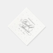 エレガントパールのブライダルシャワー スタンダードカクテルナプキン (角)