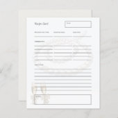 エレガントパールスプロセッコブライダルシャワーレシピカード (正面/裏面)