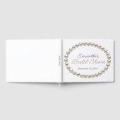 エレガントパールネックレス ブライダルシャワー ゲストブック (全面)