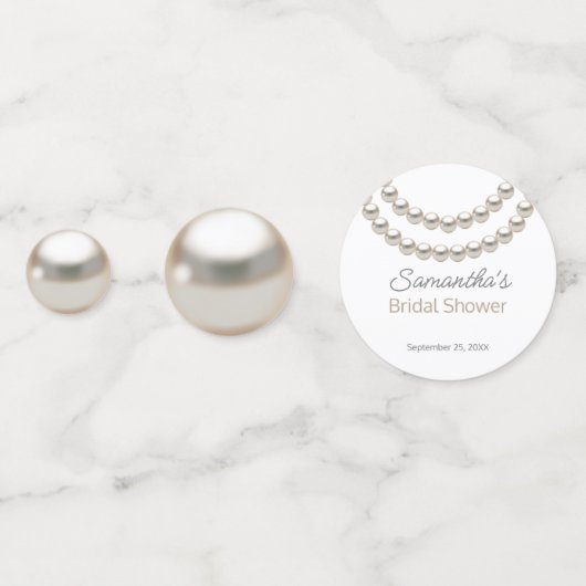 エレガントパールネックレス ブライダルシャワー コンフェッティ (裏面)