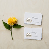 エレガントパールネックレ結婚スエレガント サンキューカード