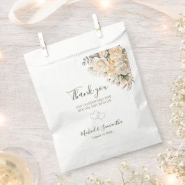 エレガントパールホワイトとアイボリーバラ結婚ズ フェイバーバッグ