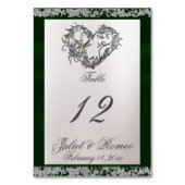 エレガントパール、エメラルドリボン&スパークル テーブルナンバー (裏面)