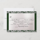 エレガントパール、エメラルドリボン&スパークル 出欠カード (裏面)