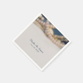 エレガントパール&シーシェルビーチ結婚式披露宴 スタンダードカクテルナプキン (角)