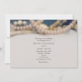 エレガントパール&シーシェルビーチ結婚式 招待状 (正面)