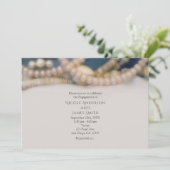 エレガントパール&シーシェルビーチ結婚式 招待状 (スタンド正面)