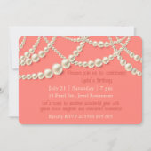 エレガントパール バースデーディナー招待状 招待状 (正面)