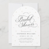 エレガントパール ブライダルシャワー アーチ 招待状 (正面)
