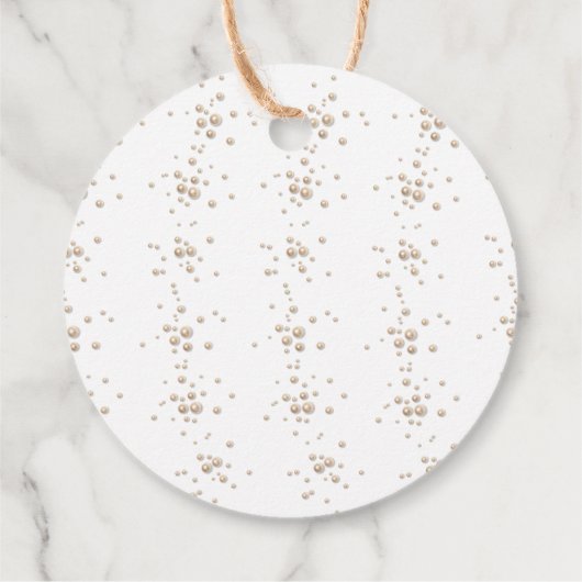 エレガントパール&プロセッコブライダルシャワーありがとう フェイバータグ (裏面)