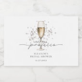 エレガントパール&プロセッコブライダルシャワービーフワイン スパークリングワインラベル (シングルラベル)