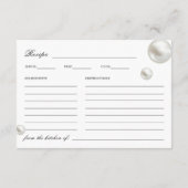 エレガントパール&プロセッコブライダルシャワーレシピ エンクロージャーカード (裏面)