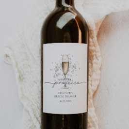 エレガントパール&プロセッコブライダルシャワー ワインラベル