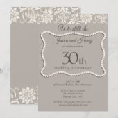 エレガントパール 30周年記念結婚式 招待状 (正面/裏面)