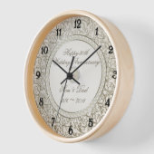 エレガントパール 30周年 結婚記念日 壁時計 (傾斜)