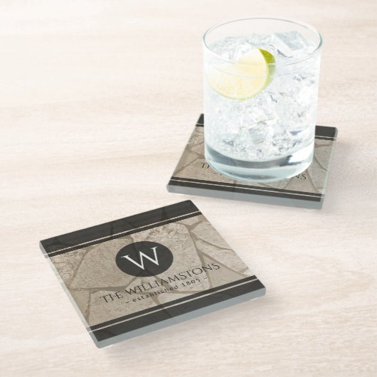 エレガントヒビひび ガラスコースター (アングル)