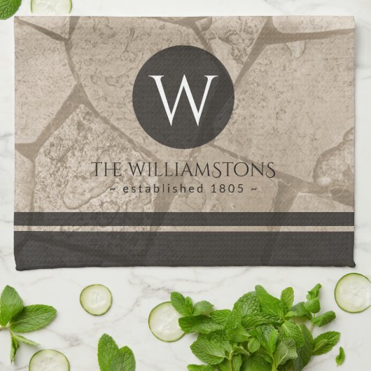 エレガントヒビひび キッチンタオル (折り畳み)