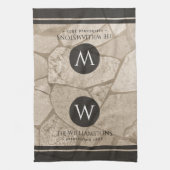 エレガントヒビひび キッチンタオル (縦)