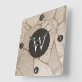 エレガントヒビひび スクエア壁時計 (傾斜)