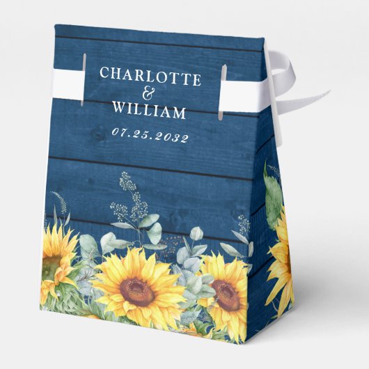 エレガントヒマワラユーカリフローラギフト結婚ズ フェイバーボックス (裏面サイド)