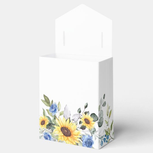 エレガントヒマワラユーカリフローラギフト結婚ズ フェイバーボックス (オープン)