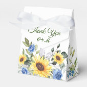 エレガントヒマワラユーカリフローラギフト結婚ズ フェイバーボックス (正面サイド)