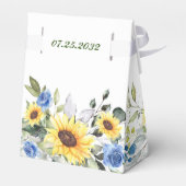 エレガントヒマワラユーカリフローラギフト結婚ズ フェイバーボックス (裏面サイド)
