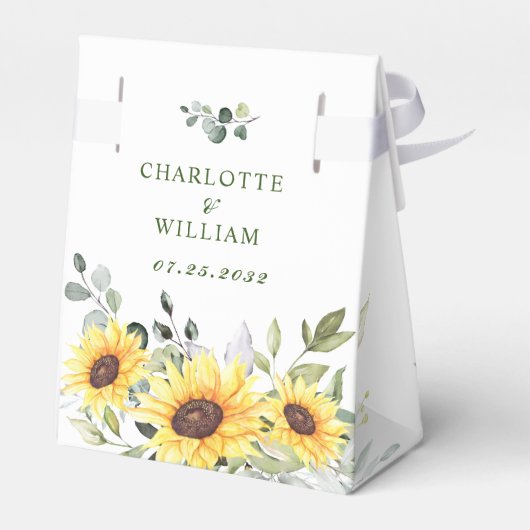 エレガントヒマワラユーカリフローラギフト結婚ズ フェイバーボックス (裏面サイド)