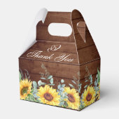エレガントヒマワラユーカリフローラギフト結婚ズ フェイバーボックス (裏面サイド)