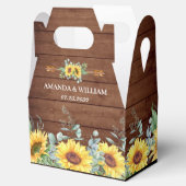 エレガントヒマワラユーカリフローラギフト結婚ズ フェイバーボックス (オープン)