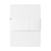 エレガントヒマワリのユーカリの水の色結婚の 招待状ベリーバンド (裏面例)