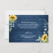 エレガントヒマワリ素朴カ写真集 サンキューカード (裏面)
