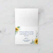 エレガントヒマワリ素朴ユーカリ サンキューカード (内部)