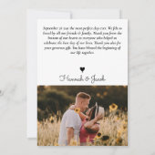 エレガントヒマワリ結婚ユーカリ サンキューカード (裏面)