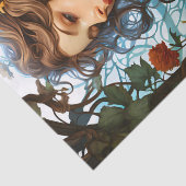 エレガントビクトリアンアールヌーボー女神ヴィンテージ 薄葉紙 (詳細)