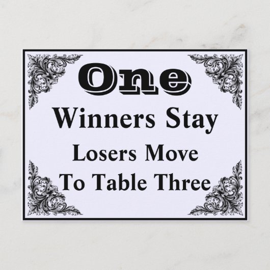 エレガントビクトリアンオーナメントバンコテーブルカード#1 ポストカード (正面)