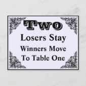 エレガントビクトリアンオーナメントバンコテーブルカード#2 ポストカード (裏面)