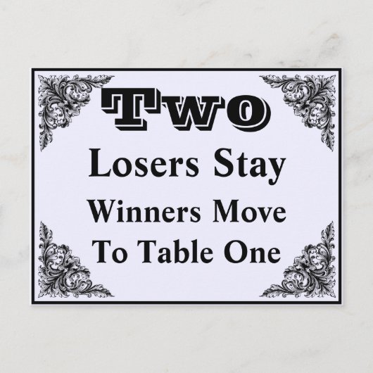 エレガントビクトリアンオーナメントバンコテーブルカード#2 ポストカード (正面)