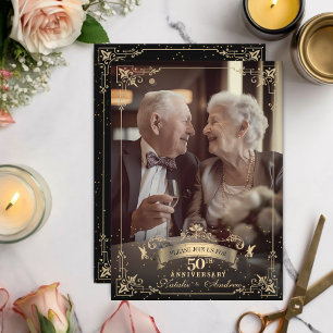 エレガントビクトリアンオーナメント50周年記念写真 招待状