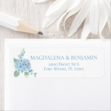 エレガントビクトリアンガーデンブルーアジサイ結婚ズ