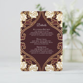 エレガントビクトリアンクラシック結婚詳細 出欠カード (スタンド正面)