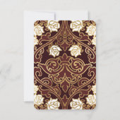 エレガントビクトリアンクラシック結婚詳細 出欠カード (裏面)