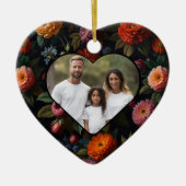 エレガントビクトリアンスタイルフローラ セラミックオーナメント (正面)