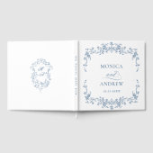 エレガントビクトリアンフランスのフローラ結婚ズ ゲストブック (全面)