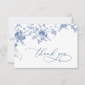 エレガントビクトリアンフランスのフローラ結婚ズ サンキューカード (正面)