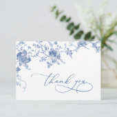 エレガントビクトリアンフランスのフローラ結婚ズ サンキューカード (スタンド正面)