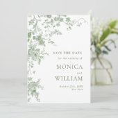 エレガントビクトリアンフランスのフローラ結婚ズ セーブザデート (スタンド正面)