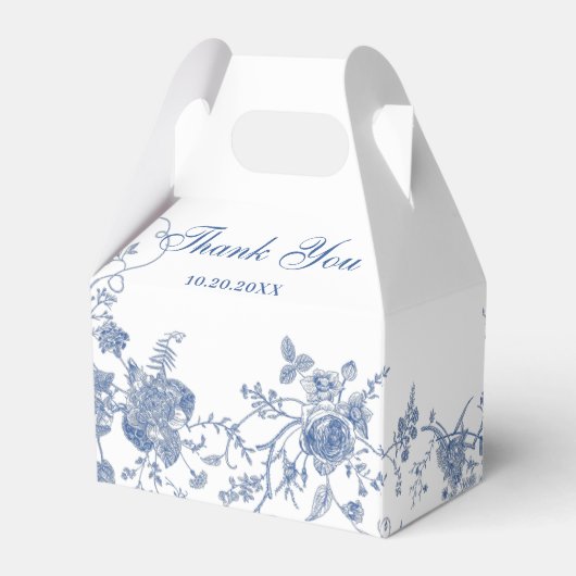 エレガントビクトリアンフランスのフローラ結婚ズ フェイバーボックス (裏面サイド)