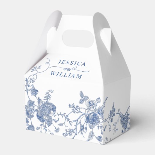 エレガントビクトリアンフランスのフローラ結婚ズ フェイバーボックス (正面サイド)