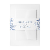 エレガントビクトリアンフランスのフローラ結婚ズ 招待状ベリーバンド (正面例)